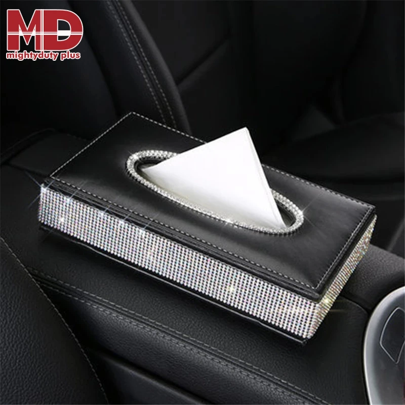 Стразы из ПУ кожи для салона автомобиля салфетки лица держатель салфеток