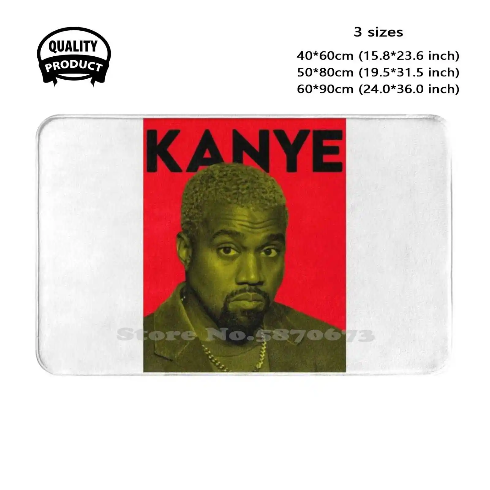 Мягкая подушка Kanye домашний Коврик для двери раньше хип-хоп рэп West красная