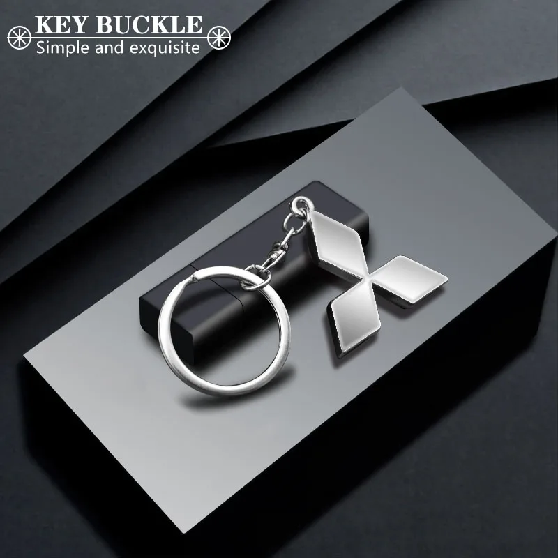 

Metal car keychain Auto logo keychain Car decoration accessories For Mitsubishi ASX Lancer Pajero Outlander L200 EVO Lancer EX
