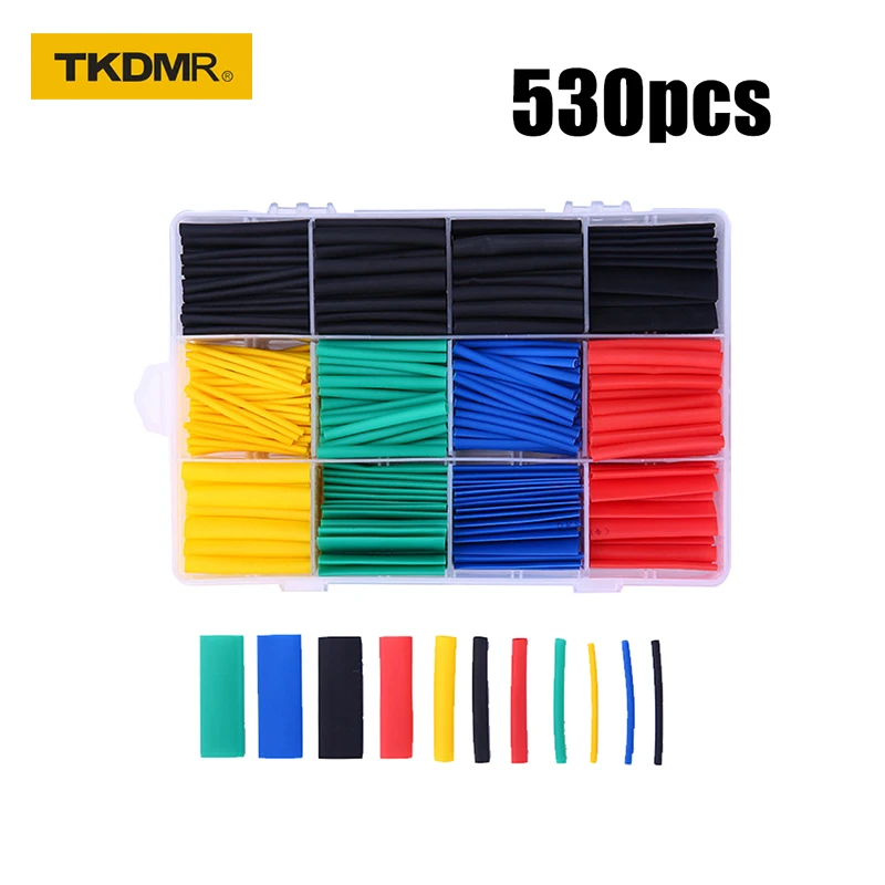 

TKDMR Solder Seal Wire Connectors & Heat Shrink Tubings Insulated Waterproof Electrical Butt Terminals & Shrink Tubes with Case