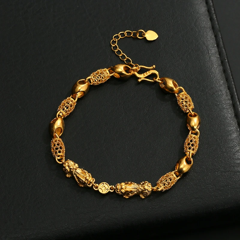 Модный многообразный панцирный браслет с покрытием из кубинской цепи золотого