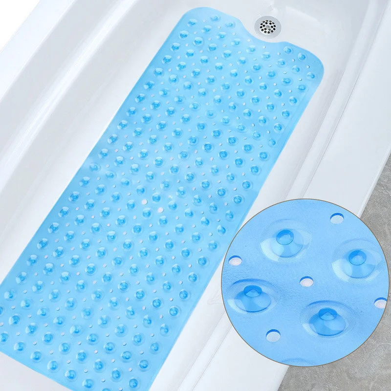 

Pvc Suction Cup Non Slip Bathtub Mat Household Large Hydrophobic Bathroom Mat Environmental Protection Tasteless Soft Bath Mat