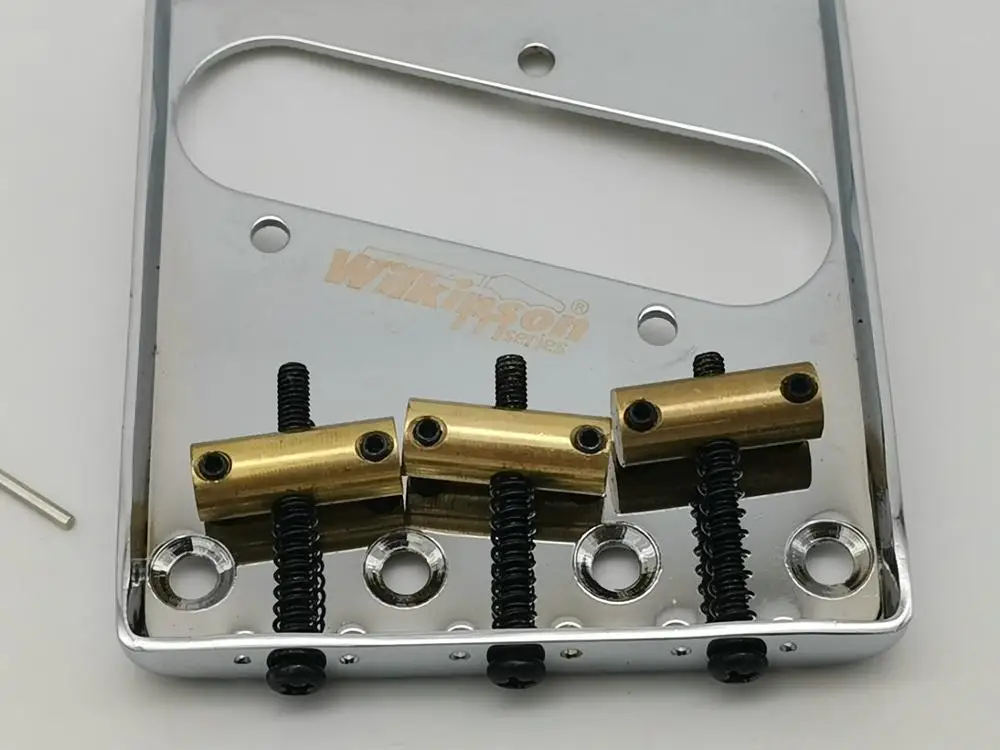 Wilkinson 3 Седло моста для электрогитары Telecaster латунь седла Tele гитары мост хром