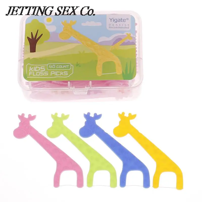 

1box Kids Dental Floss Flosser, Children Cartoon Picks Teeth Toothpicks Stick Teeth Toothpicks Stick Tooth Clean Oral Care
