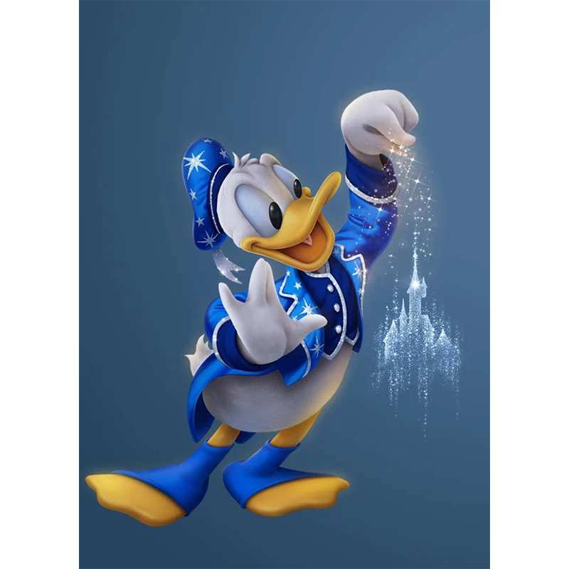 5D DIY Алмазная Вышивка крестом Полный Круглый Алмаз Дональд Дак динозавра полный