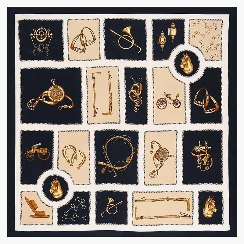 

Платок женский Шелковый, с принтом в виде седла, 130 см