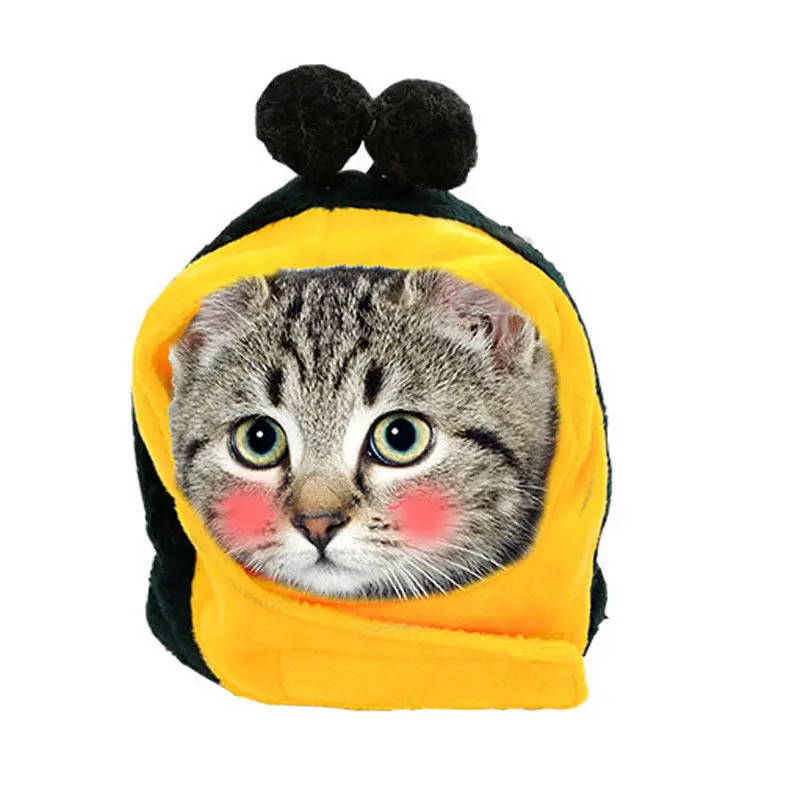 

Cat Cap Costume Warm Rabbit Hat Funny Pet Dog New Year Party Christmas Cosplay Accessories For Cat Dog Photo Props Headwear