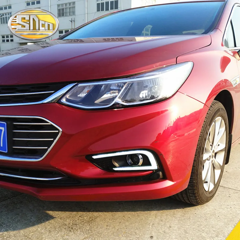 Дневные ходовые огни для Chevrolet Cruze 2016 2017 DRL светодиодный противотуманный фонарь с