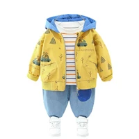 new autumn baby boys girls clothes children fashion hooded jacket t shirt pants 3pcssets spring kids toddler casual tracksuits