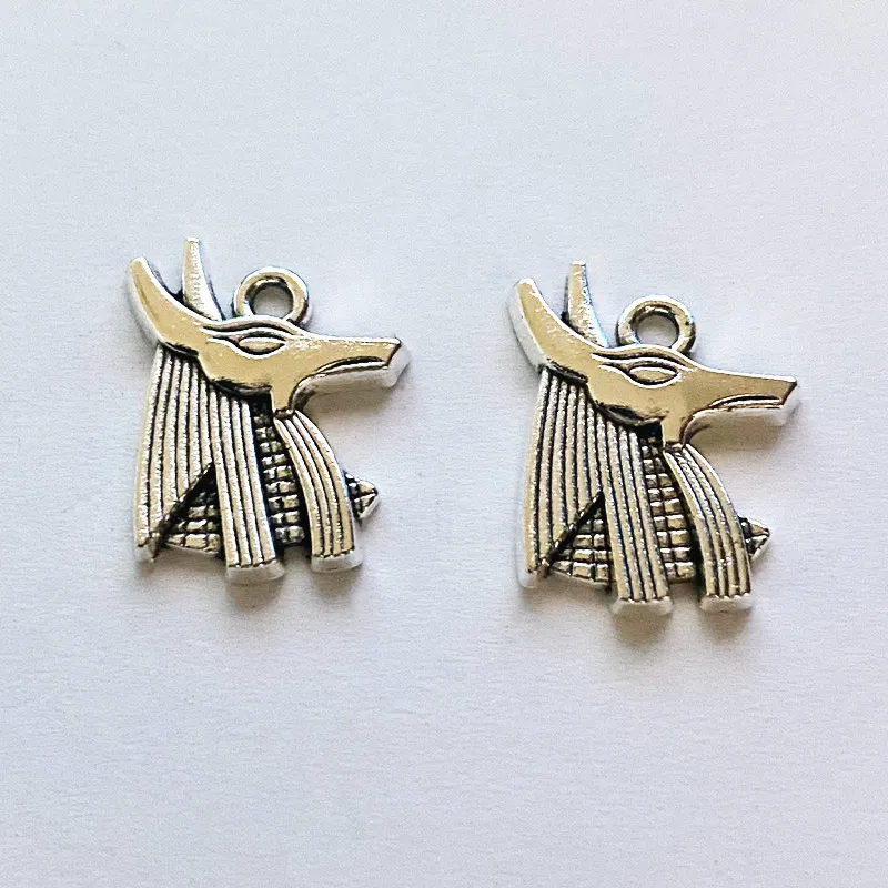 10 шт. 21x1 6 мм винтажные Подвески с головой Анубиса подвески египетской лошади