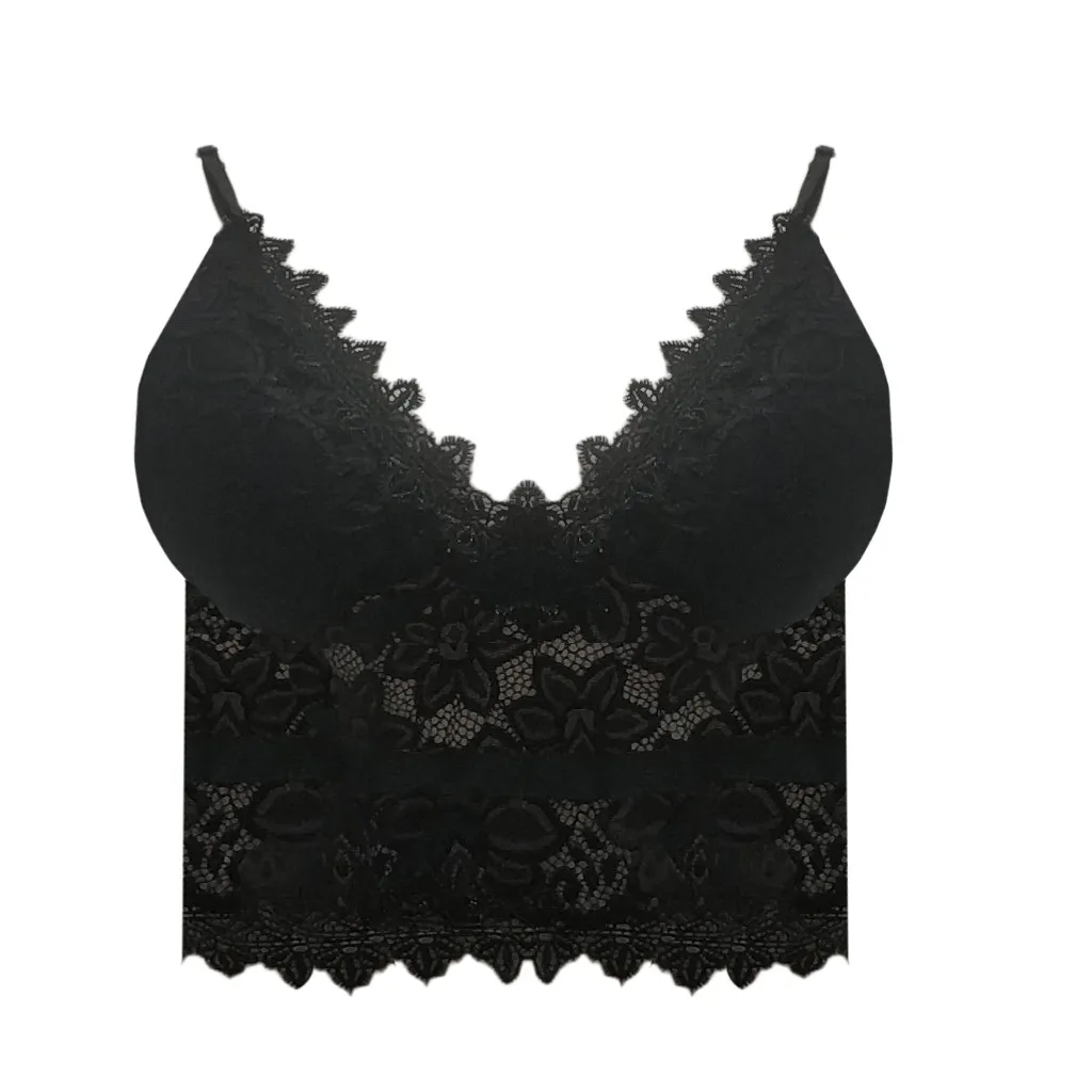 

Hot Sale Lingerie Women Sexy Bralette Women Plus Size Vest Crop Wireless Bras Lingerie Sexy V-neck Underwear Bras Soft