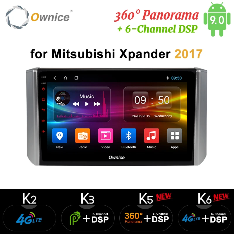 Ownice k3 k5 k6 Android 9 0 Автомобильный DVD Радио для Mitsubishi Xpander 2017 2018 2019 GPS Navi мультимедиа DSP 4G