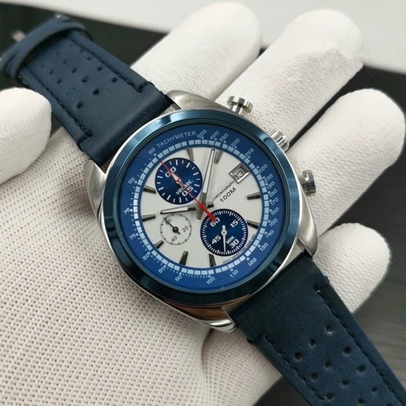 

Men High Quality Japan Brand Luxury Automatic Quartz Watches Classic Leather Strap Wrist Watch Six Needles Watch for Man's