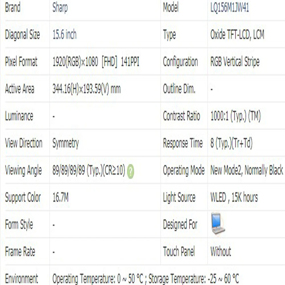 LQ156M1JW41 15 6 &quot30PIN FHD 1920 * 1080IPS подходит для DELL XPS 9570 точный 5530 экран ЖК-дисплей DP/N 0J0YKF -