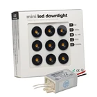 1 Вт IP65 мини светодиодный точечный светильник потолочный прожектор DC12V кабинетный светильник освещение для спальни 9 шт. Светильник с трансформатором AC100-265V