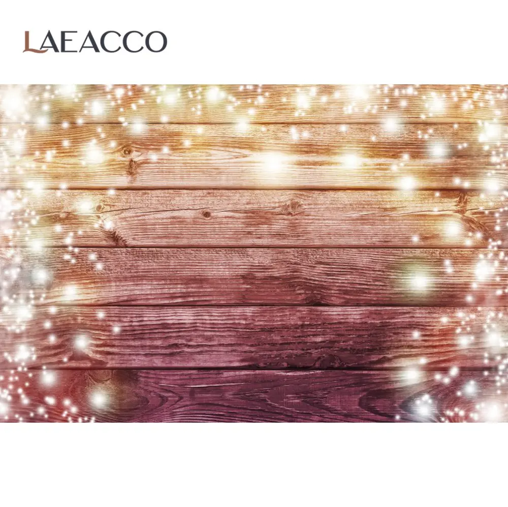 Laeacco Christmas Wood Board Planks Winter Snow Polka Dots Shiny Party Doll Baby Portrait Photo Background Backdrop | Электроника