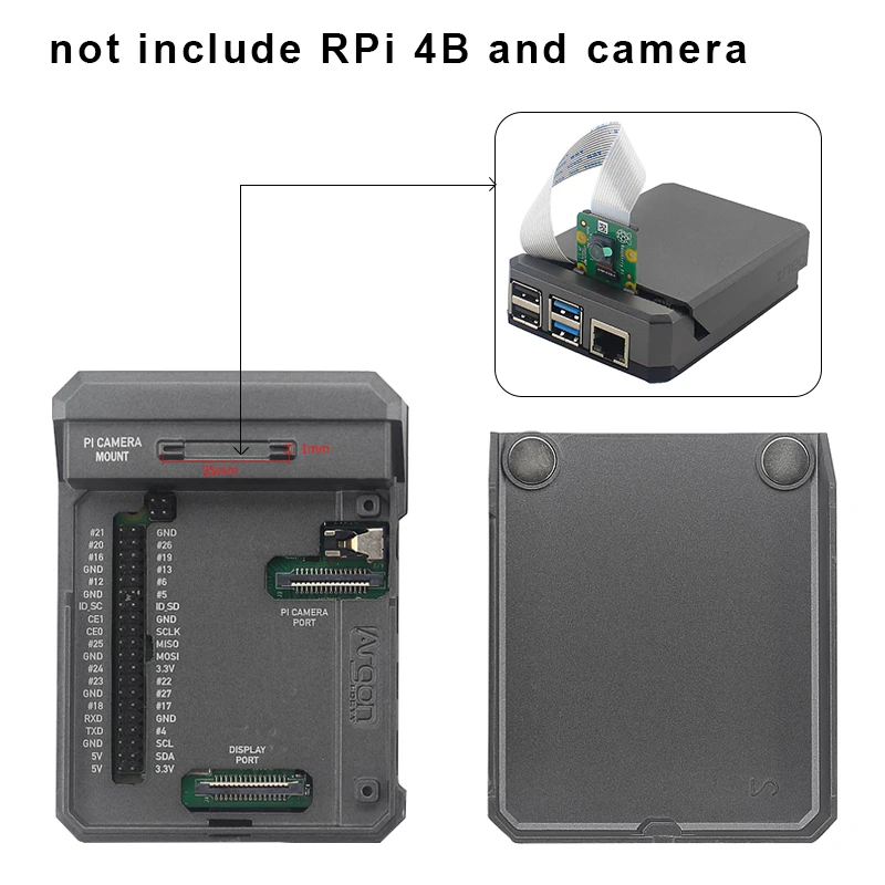 Raspberry Pi 4B алюминиевый чехол с аргоном NEO Магнитный для Пассивного Охлаждения