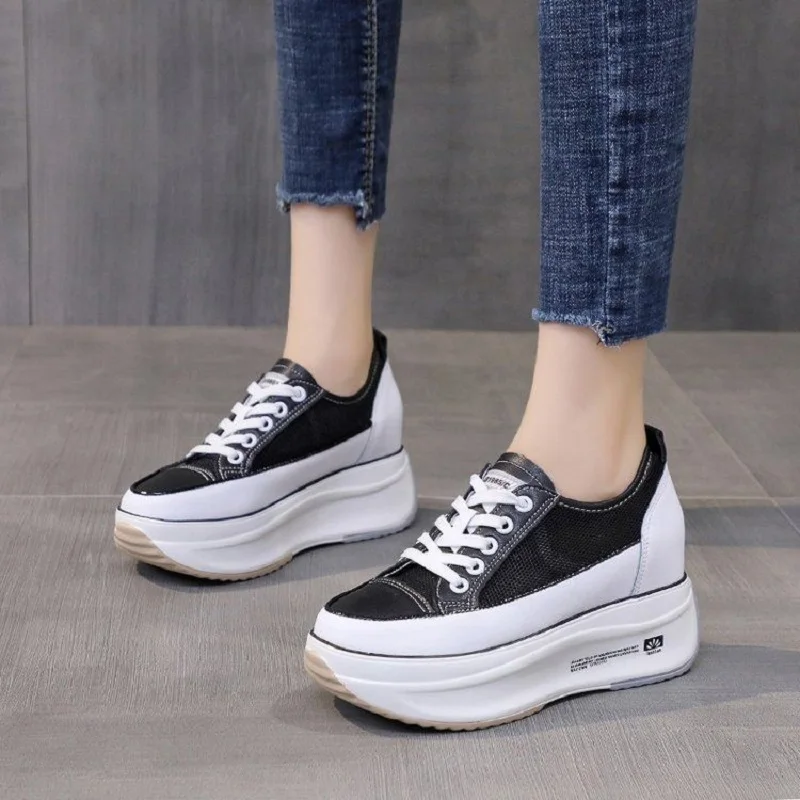 Women's Shoes 2021 Designer Luxury Brand Round Head Thick Bottom Women's Casual Sports Shoes New MODIS Small Breathable