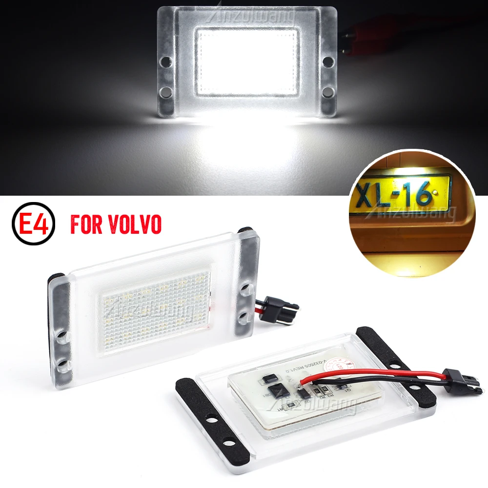 

2PCS For Volvo V70 XC 1997-2000 Volvo 850 1991-1996 High Brightness Car Rear White LED License Plate Lights Number Plate Lamp