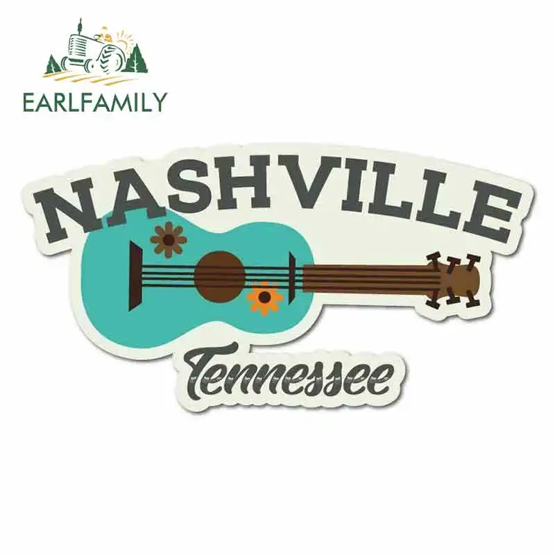

EARLFAMILY 13cm x 6.9cm For Nashville Tennessee Usa Fine Decal 3D Car Stickers Vinyl Car Wrap Personality Creative Stickers