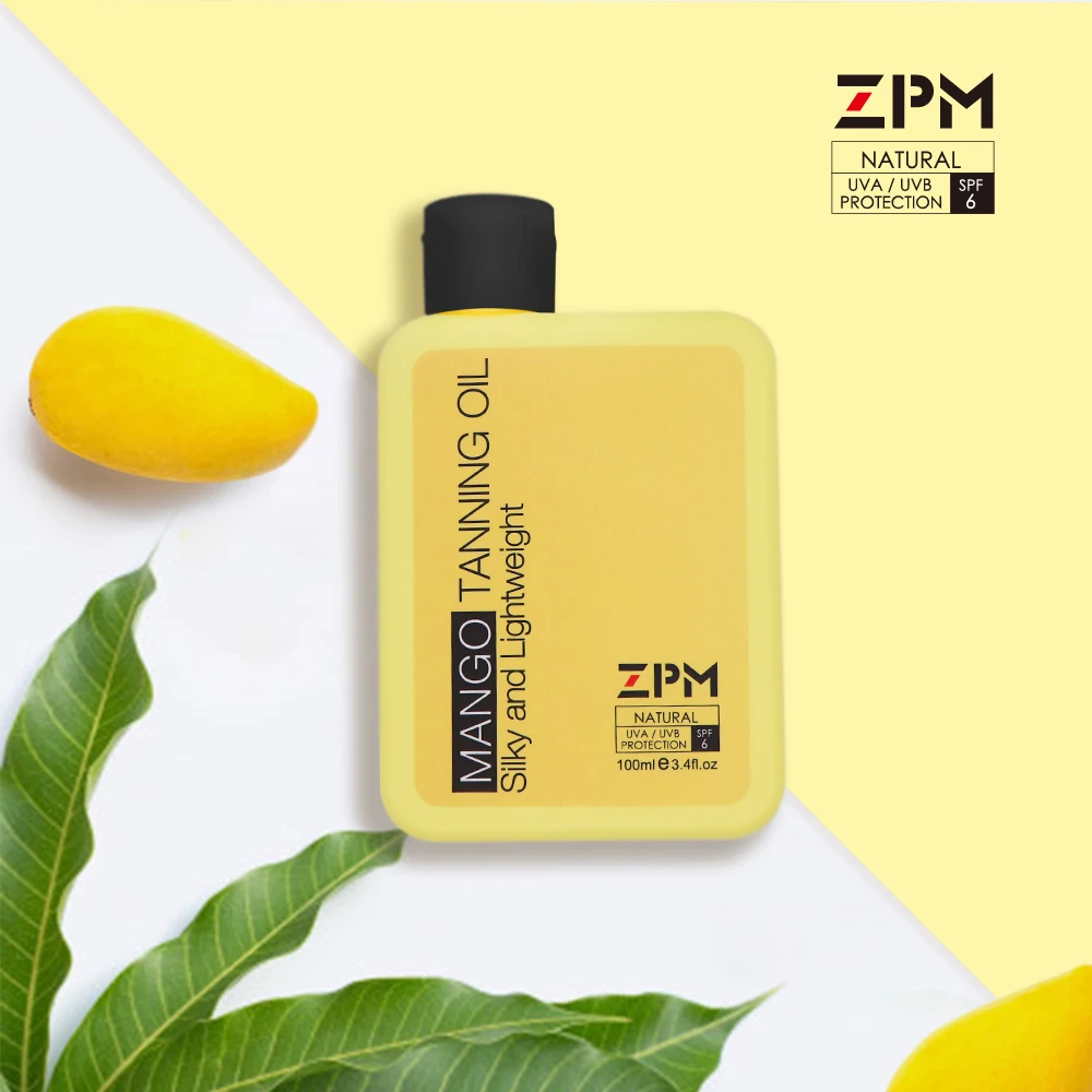 ZPM масло для загара манго SPF 6 широкий спектр UVA/UVB защита оливковое кокосовое