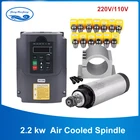 2.2kw с водяным охлаждением шпинделя комплект ЧПУ мотор шпинделя + 2.2KW частотно-регулируемым приводом + 80 мм зажим + водяной насострубы + 13 шт. ER20 для фрезерный станок с ЧПУ