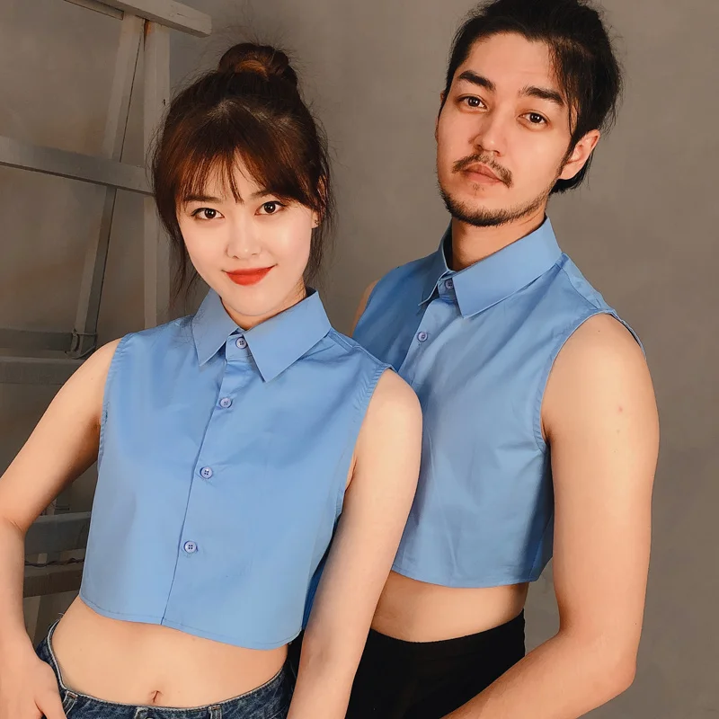 Женская блузка с воротником обманкой белая однотонная хлопковая черная со