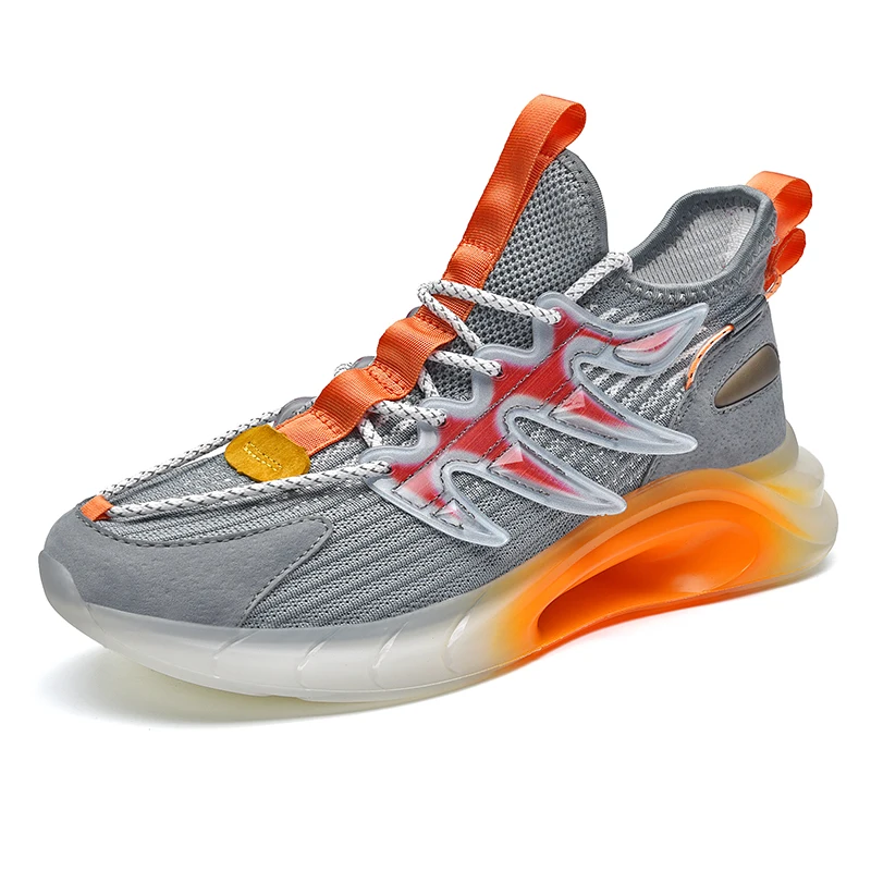 

2021 Autumn Men's Shoes Casuals Lace-Up Mixed Colors Cross-tied Shallow Round Toe Novelty Low Heels Air Mesh Breathable Sneakers