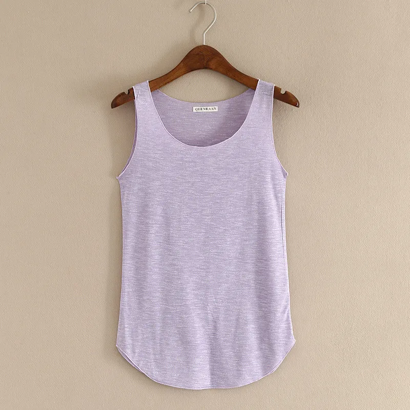 

Spring Summer New Fitness Tank Tops Women Sleeveless Round Neck Loose T Shirt Ladies Vest Singlets Slim T-shirts Woman Clothes
