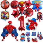 На тему Человека-паука 3D большой паук, фольгированные воздушные шары, одноразовые фотообои, украшения для дня рождения