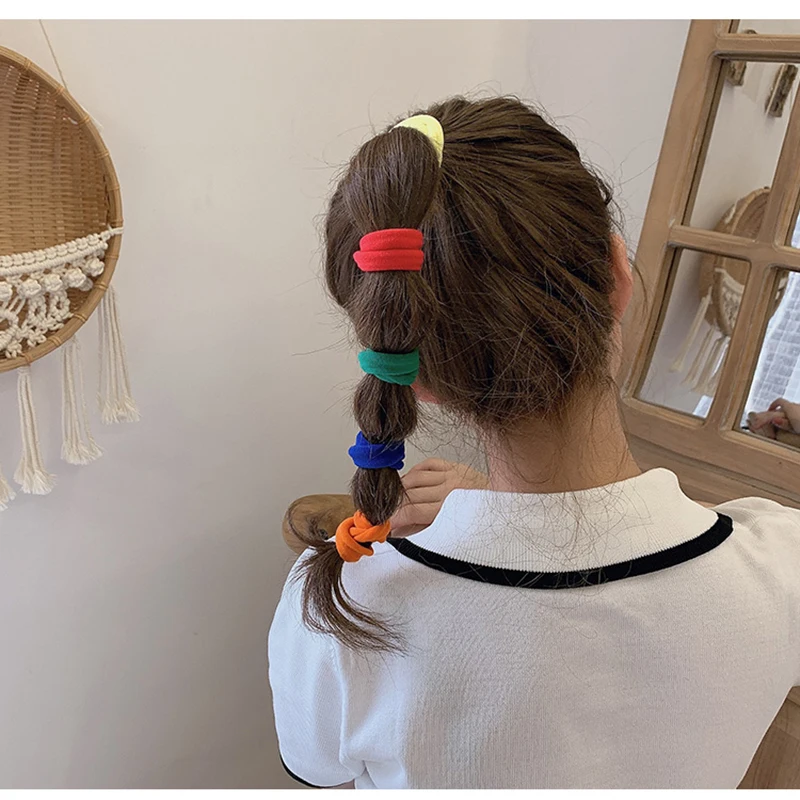 

Fashion Candy Color Elastic Hairbands for Children Scrunchy Hair Bands Girls Rubber Bands Hair Accessories Headbands Headwear