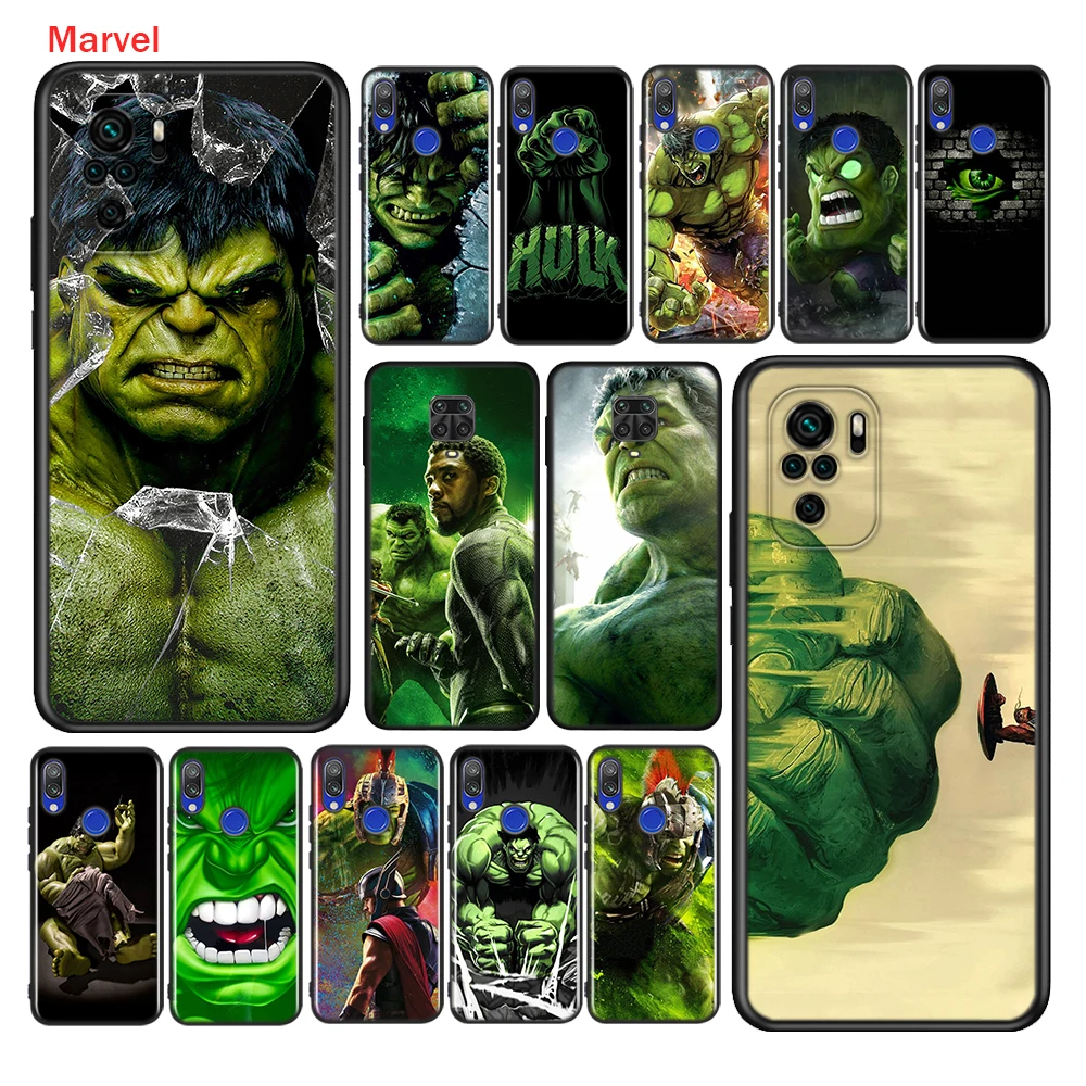 

Silicone Cover Marvel Hulk Avengers For Xiaomi Redmi Note 10 10S 9 9S Pro Max 9T 8T 8 7 6 5 Pro 5A Phone Case