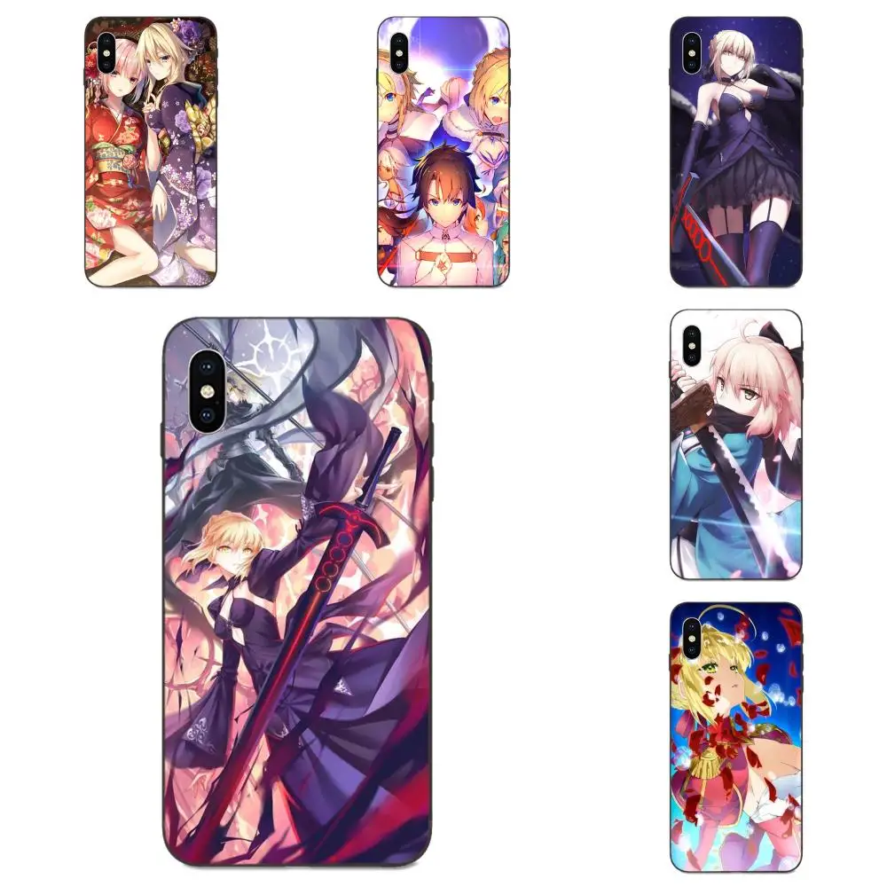 Чехол из мягкого ТПУ с японским аниме для девочек Fate Grand Order Apple iPhone 4 6 6S 7 8 11 Plus X XS Max