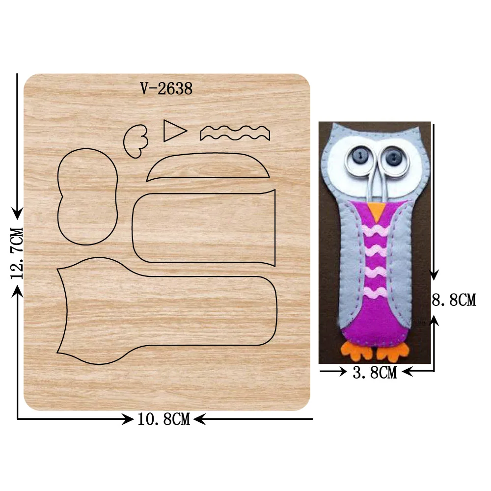 Новые деревянные штампы в виде совы для скрапбукинга разные размеры|Вырубные