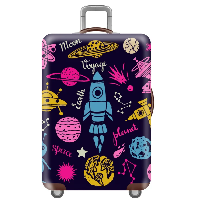 18 Luggage cover Эластичный Чехол для багажа для путешествий с цветочным узором, Защитные чехлы для багажа, уплотненный чехол для чемодана 18-32 дюйма, аксессуары для путешествий - Цвет: 18 Luggage cover