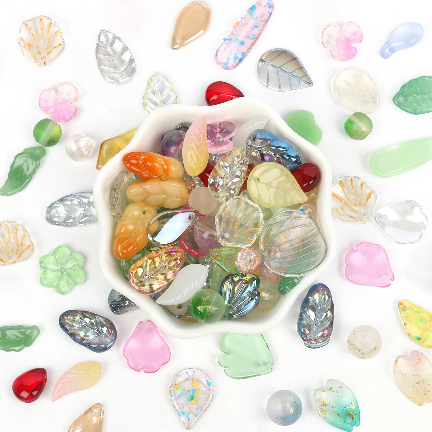 

Разные стеклянные бусины в форме лампворк 21 г, красочные свободные бусины-разделители для рукоделия, «сделай сам», шарм, браслет, ожерелье, м...