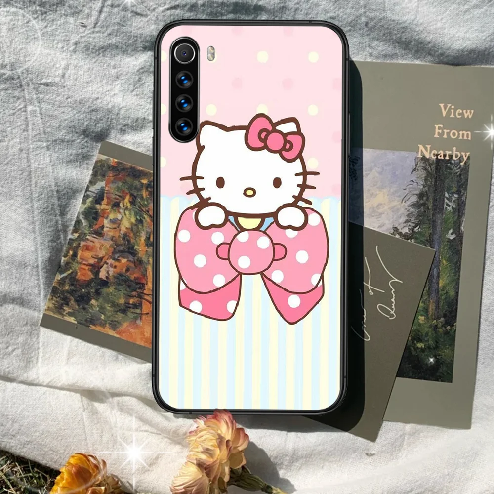 

pink kitty cat cute Phone Case For XIAOMI Redmi Note 5 7 8 T 9 6A 7A 8A 9S K 20 30 Pro black Prime 3D Hoesjes Fashion Funda