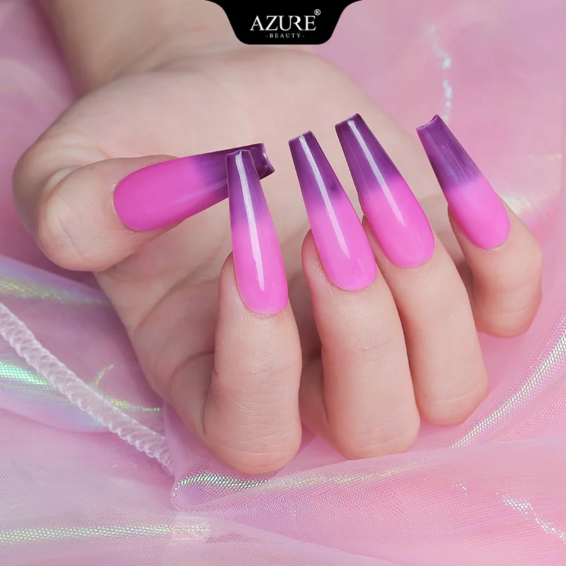 Azure Beauty Chameleon Thermo UV Gel Nail Polish Soak Off Changing Color Led Nail Lacquer Long Lasting Glitter Nail Gel Varnish