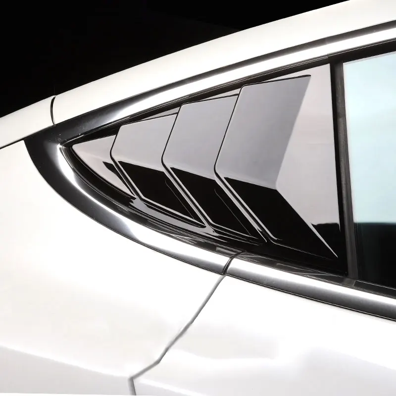 

For Tesla Model 3 2PCS Car Rear Window Triangle Sticker Exterior Carbon Fiber Sticker Shutter Decoration Modified Accessrories