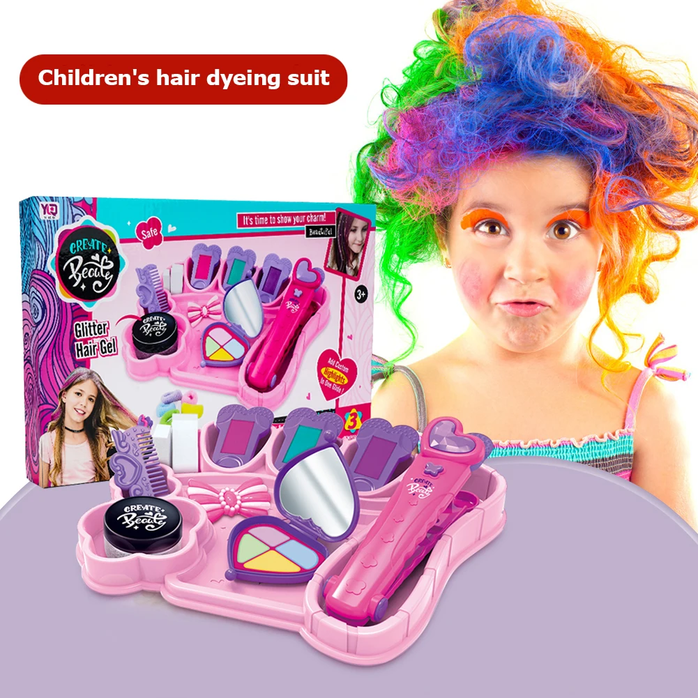 

Girls Make Up Set Toys Pretend Play Cosmetic Bag Beauty Hair Salon Toy Makeup Tools Kit Children Pretend Play Toys