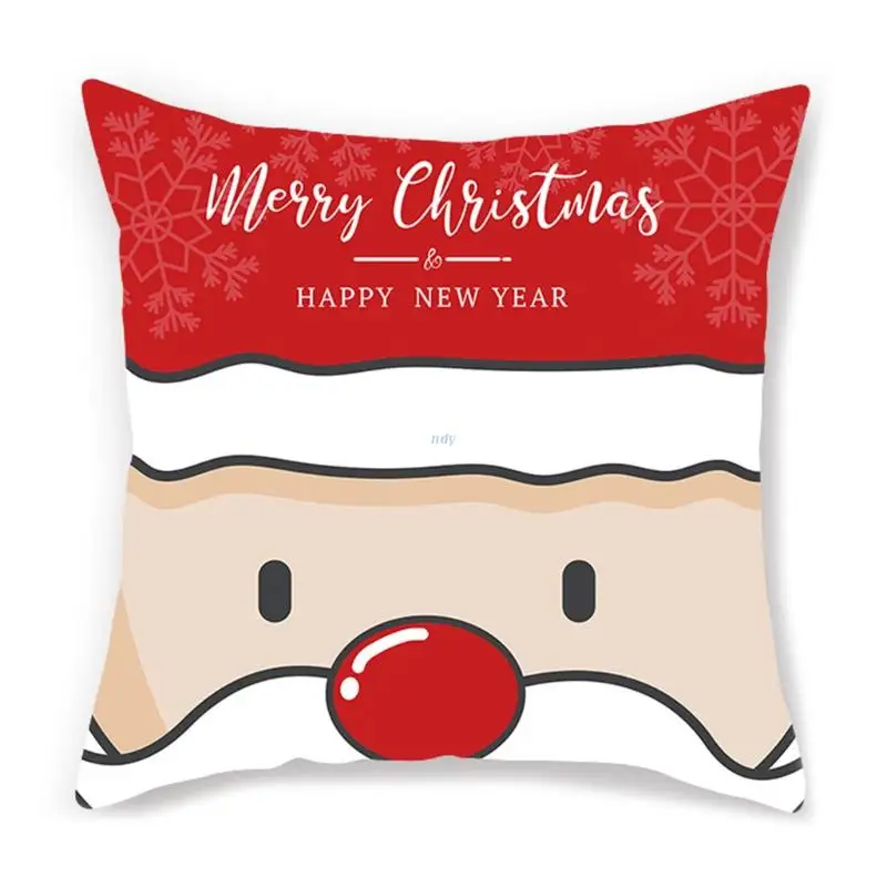 Рождественский чехол для подушки декоративный дивана с Санта-Клаусом оленем