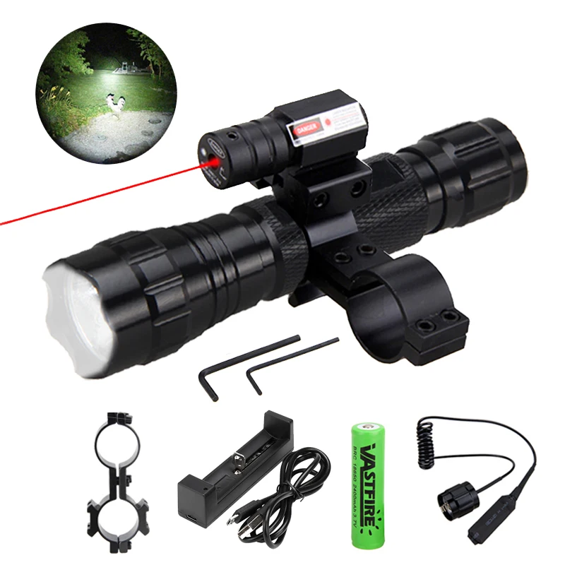 Мощный тактический Красный точечный лазерный прицел рельсовый крепление