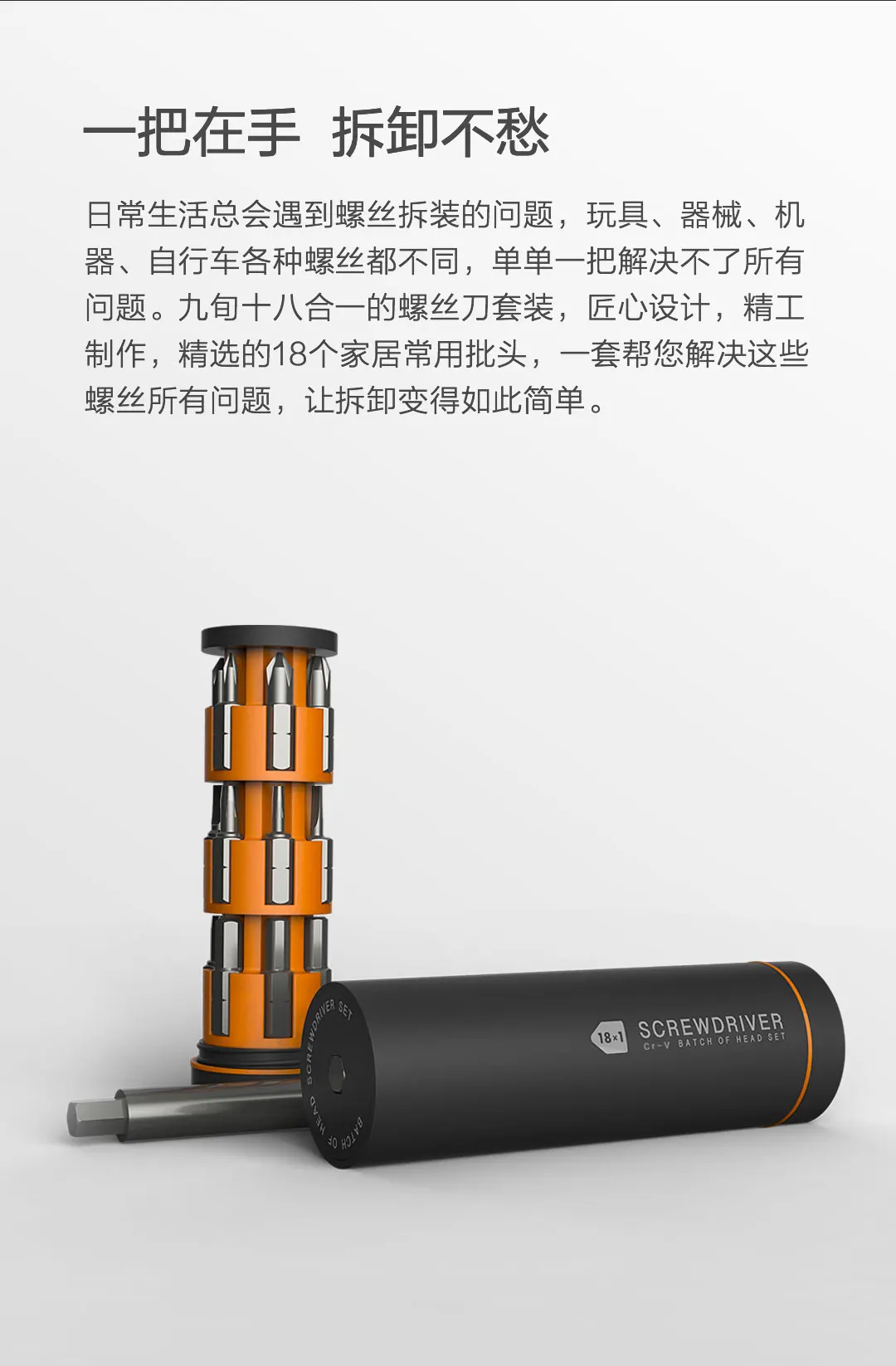Xiaomi Jiuxun 18-в-1 набор отверток 18 тонкой наконечниками отлично колеса для хранения дизайнерский цельнокроеный отвертка