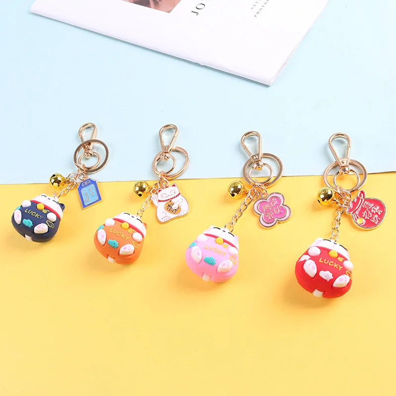 

Подвеска в виде кошки на удачу в японском стиле, брелок для ключей, сумочка для наушников, подвеска для рукава, стерео аксессуары, Подарочная...