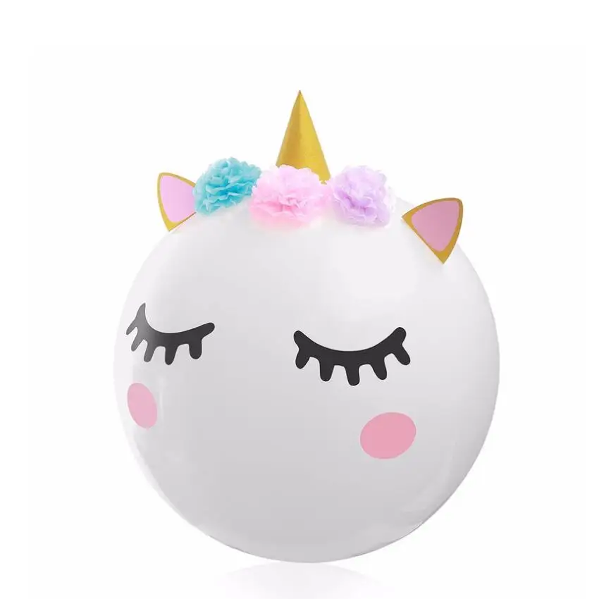 1 шт. вечерние объемные большие воздушные шары в виде единорога праздничные для