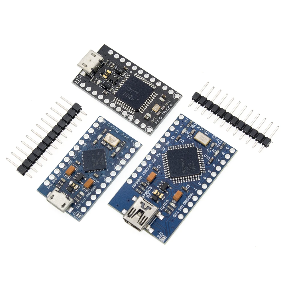 1 шт. tenstar Robot Pro Micro с Загрузчиком черный/синий ATmega32U4 5 В/16 МГц модуль контроллера Mega32U4 leonardo для arduino