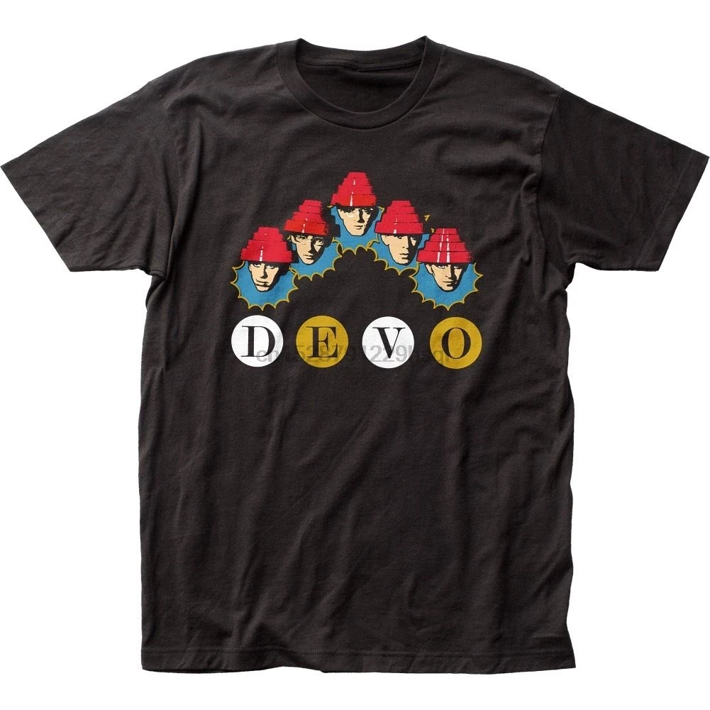 

Authentic Devo Whip It Good Rock Band Group Heads Soft T-Shirt S M L X 2X Top100% Cotton Casual