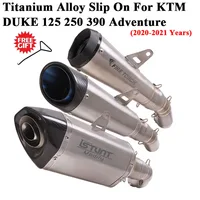 For KTM390 DUKE 125 200 250 390 RC390 Adventure 2020 2021 Motorcycle Exhaust Escape Titanium Alloy Link Pipe Muffler DB Killer
