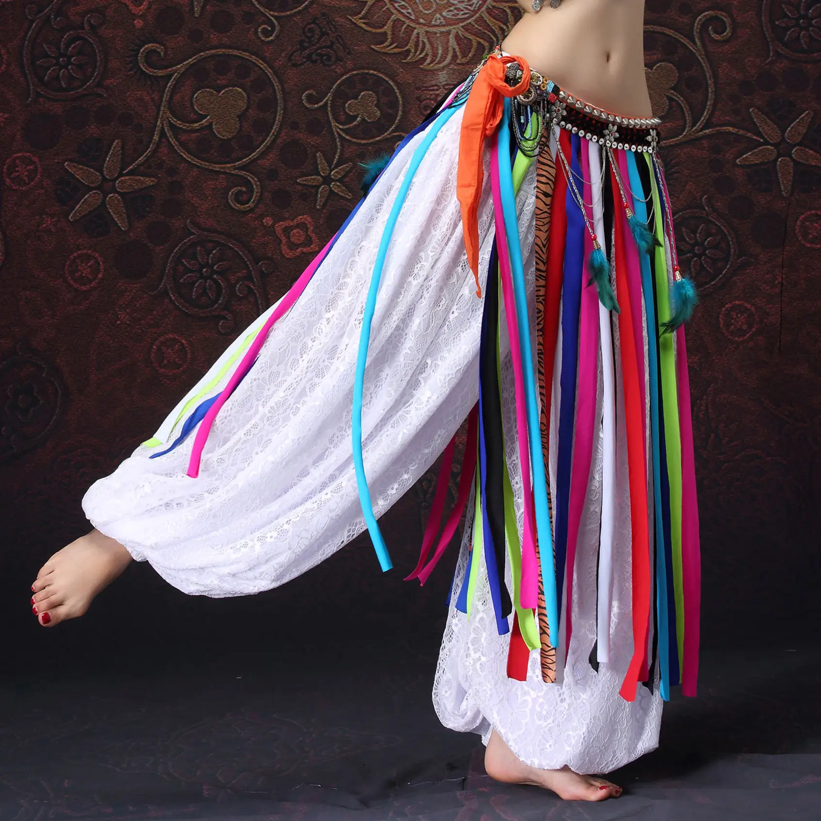 Одежда для танца живота в современном стиле аксессуары женщин шаровары с