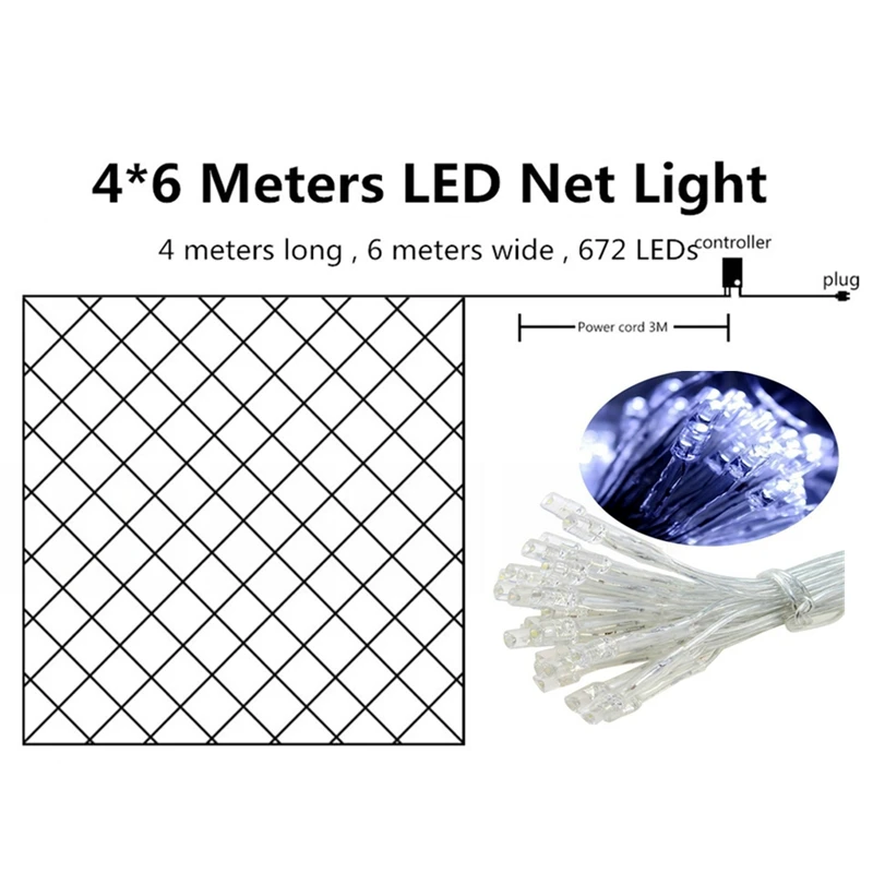 Светодиодные сетчатые светильники 220 В свадебные украшения Рождественская